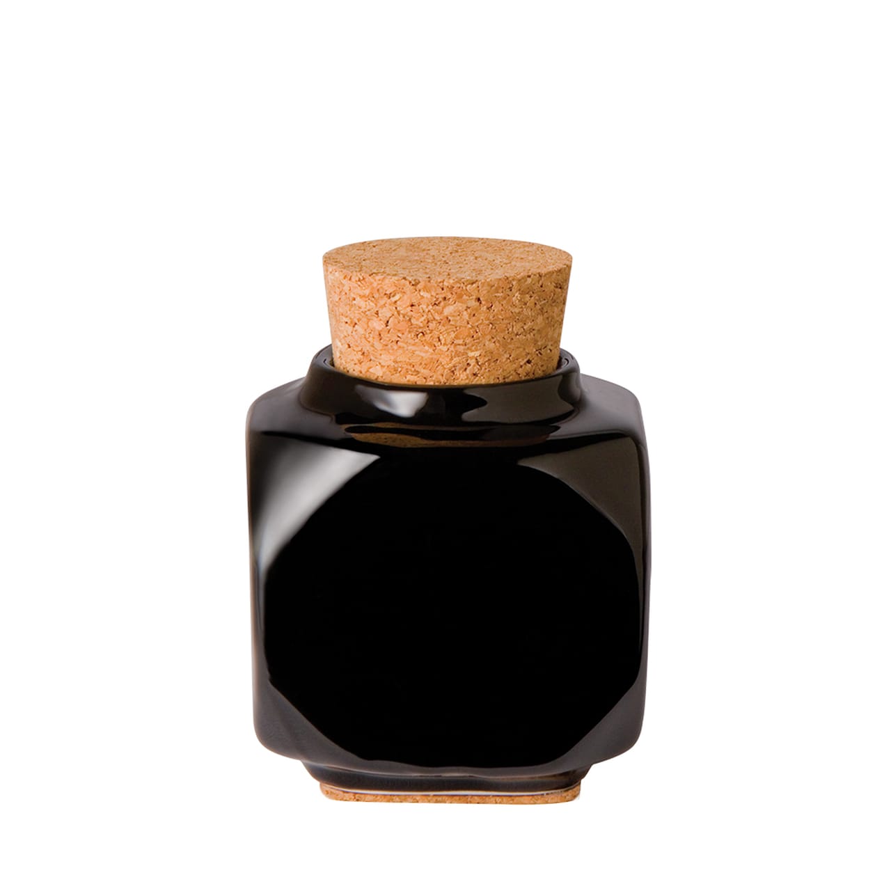 YOUNG NAILS CERAMIC DAPPEN DISH BLACK W/CORK